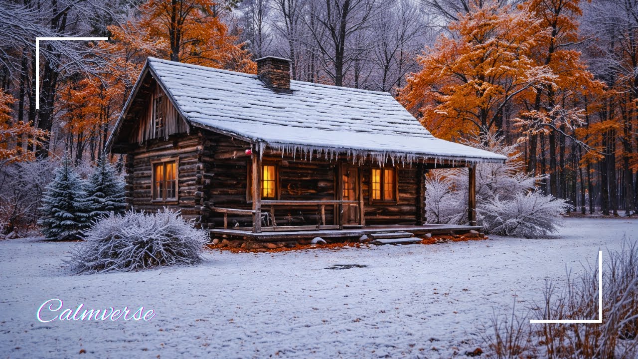 ❄️ Winter Relaxing Piano Music Live | Snowfall Ambience for Sleep, Study, Stress Relief & Calm