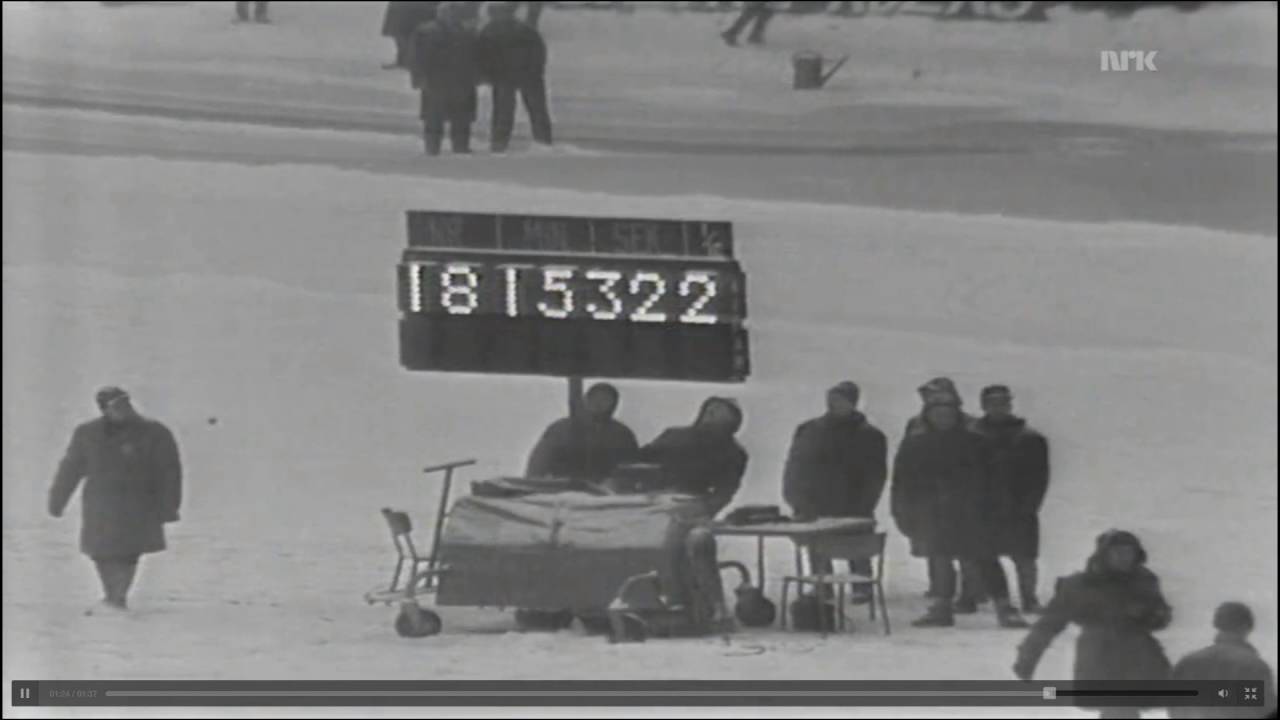 Fred Anton Maier setter verdensrekord på Bislet den 6/2-1966.