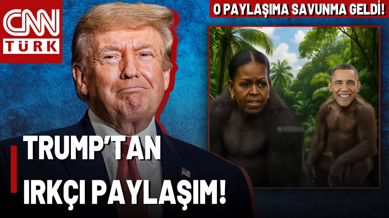 Trump'ın Ayarı Kaçtı: Bu Kez Irkçı Video! Beyaz Saray'dan Obamaları Maymun Gibi Tasvir Eden Paylaşım