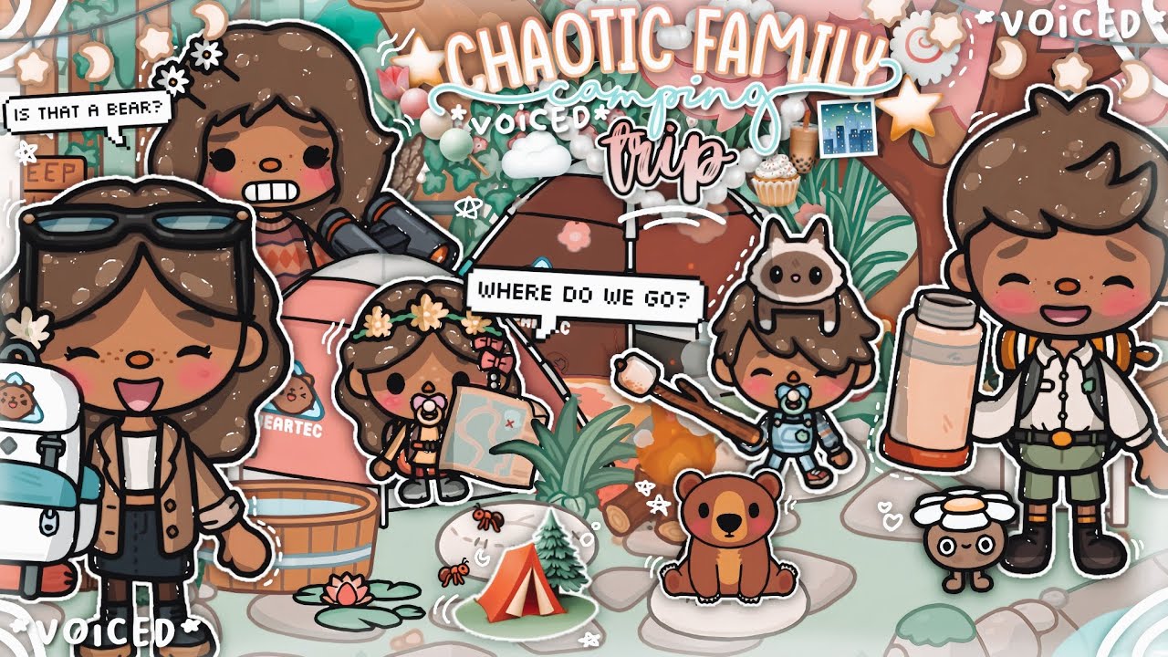 *AESTHETIC* Family Camping trip! *GONE WRONG* 🏕🌷⭐️ || *voiced*🎙|| Toca Boca Life World Roleplay 🫶🍡🐇