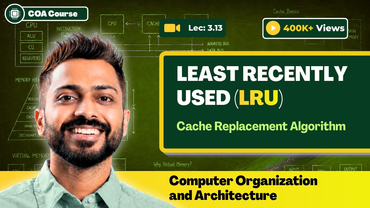 L-3.13: LRU (Least Recently Used) Cache Replacement Algorithm | Computer Organisation & Architecture