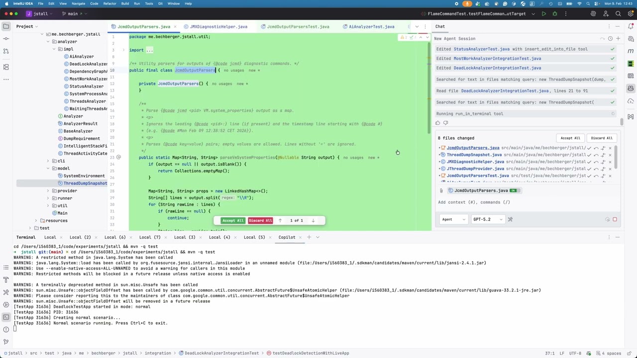 From idea to implementation: New Features in JStall using GitHub Copilot