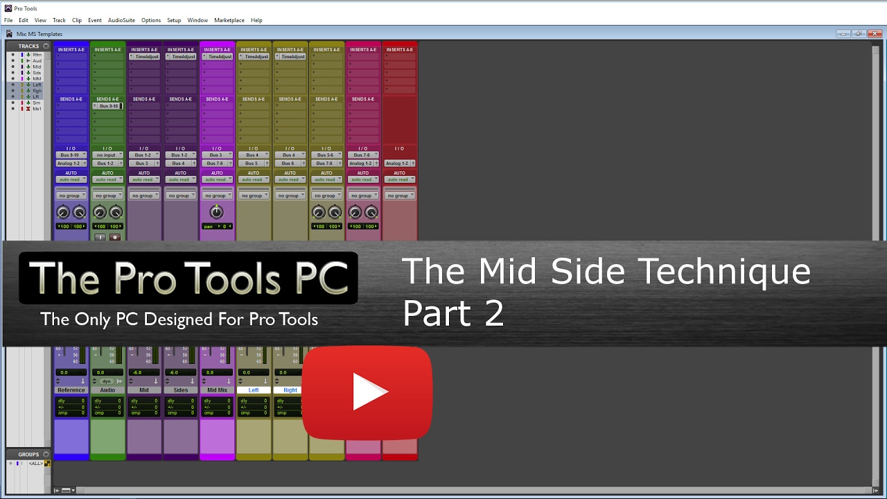 The Mid Side Technique Part 2.  Pro Tools PC