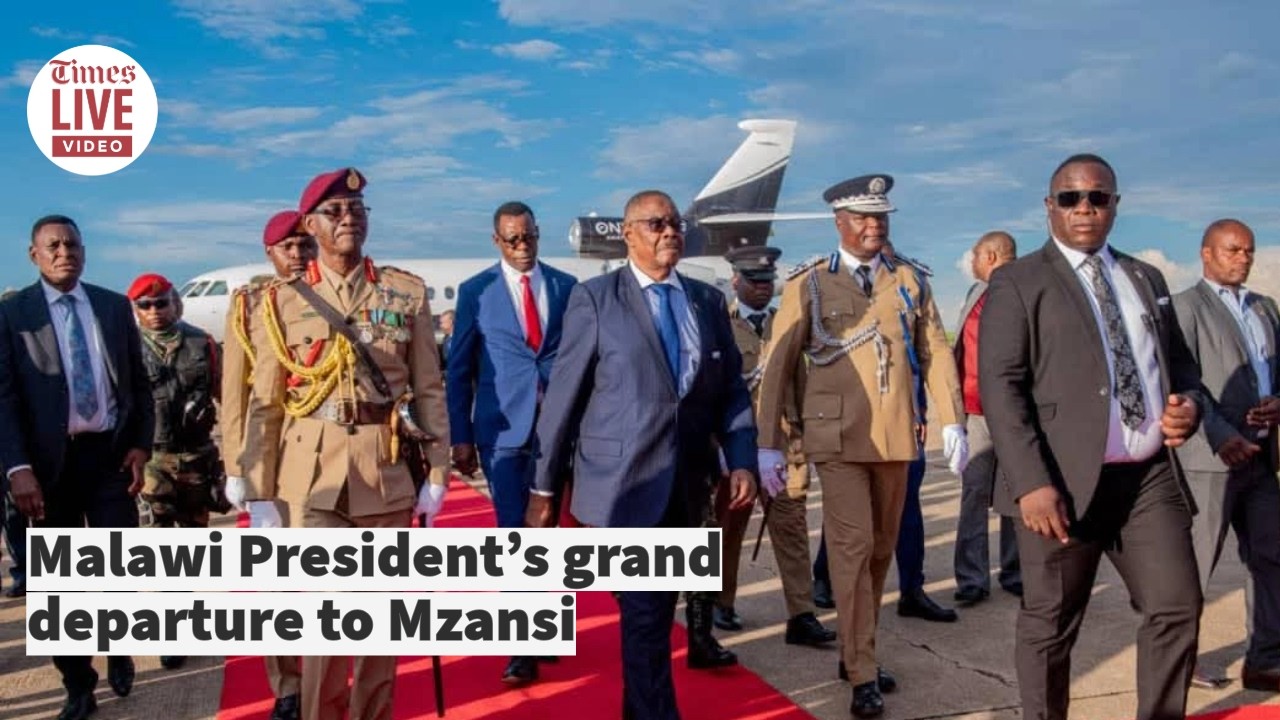 Malawi President&rsquo;s grand departure to South Africa