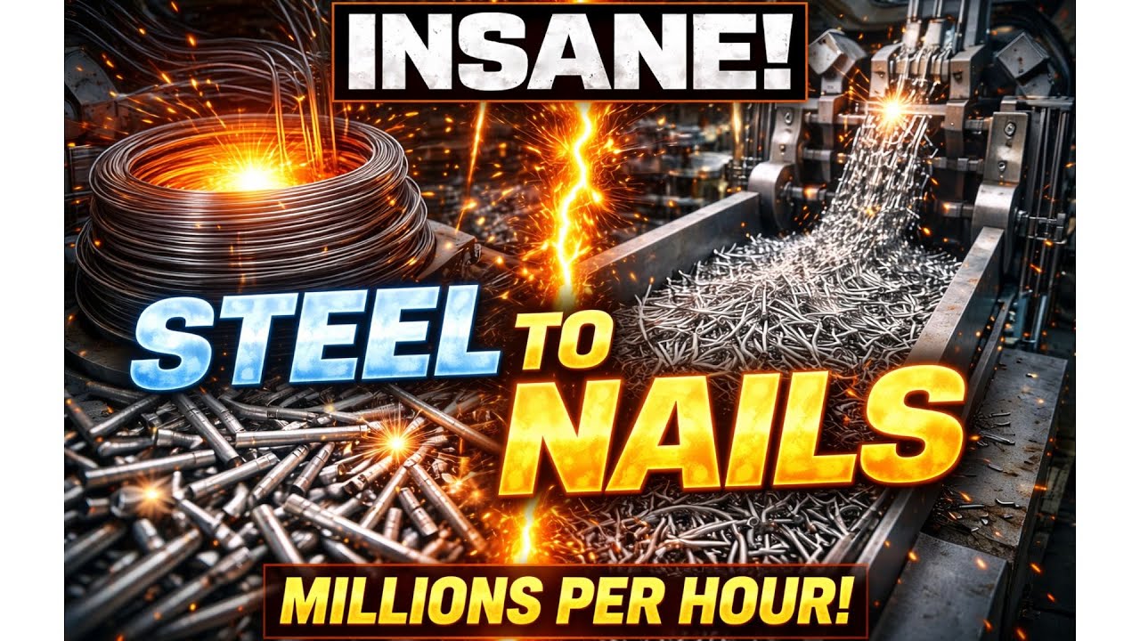 INSANE Factory – Watch Raw Steel Turn Into Millions of Nails