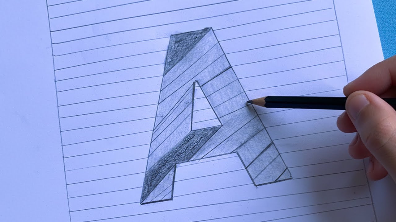 How to Draw a Realistic 3D Hole Shaped Like the Letter 'A'