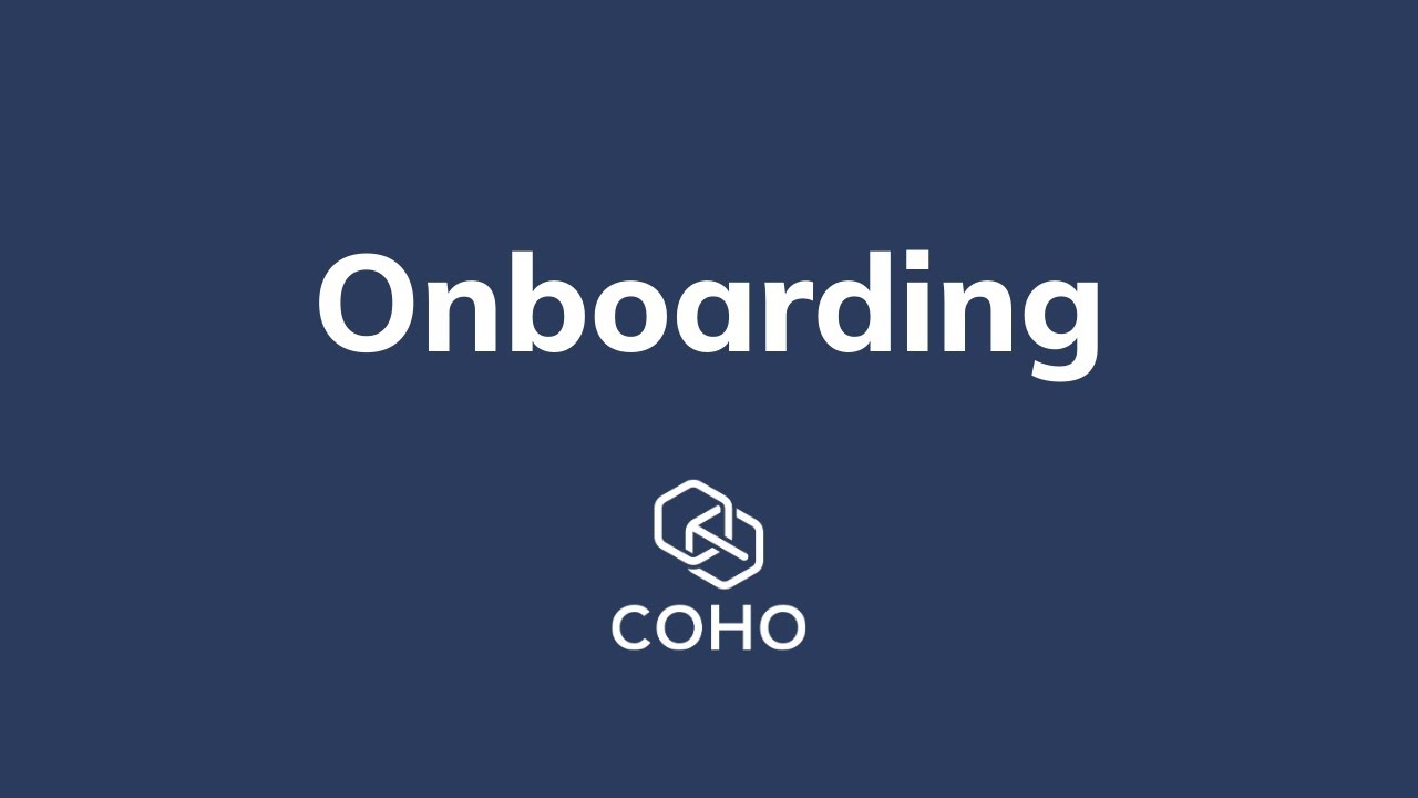 COHO Onboarding Webinar