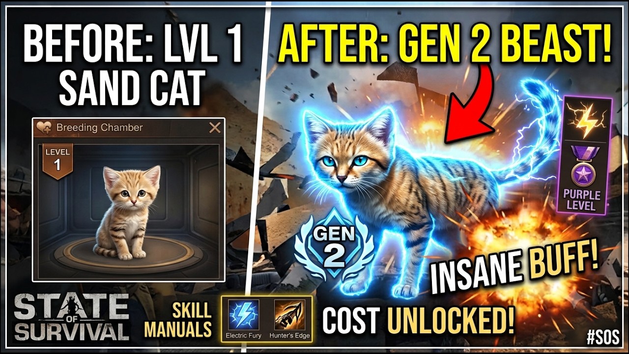 I Unlocked the GEN 2 SAND CAT in State of Survival! 🐯 Breeding Chamber & Cost Guide