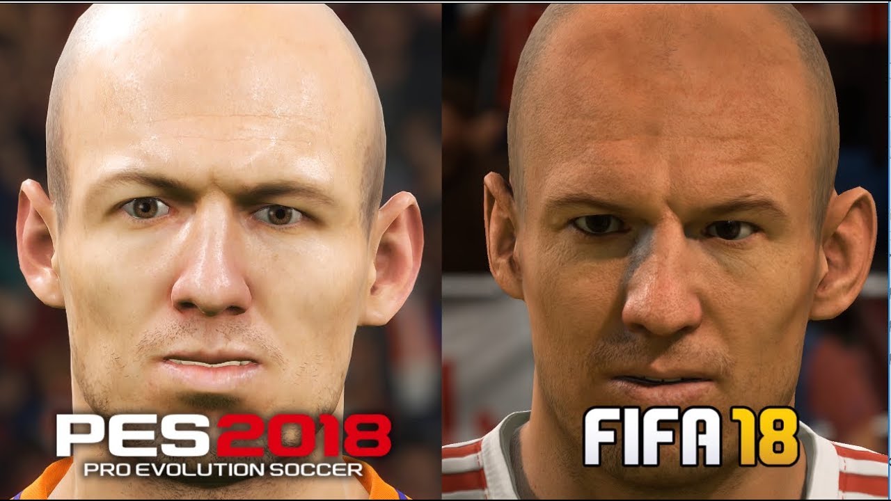 FIFA 18 vs PES 2018 Player Faces 4K Comparsion Bayern Munich