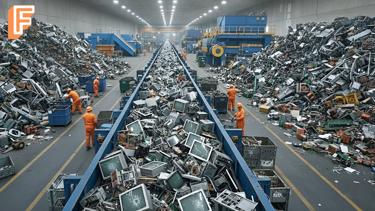 How Millions of Pounds of E-Waste Are Recycled Into Industrial Grade Steel Inside Mega Factory