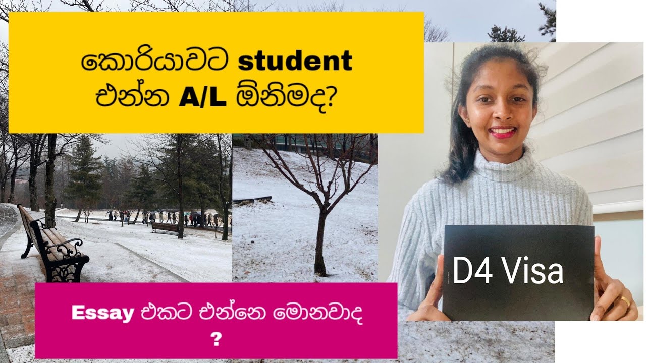 කොරියාවට භාෂාව ඉගෙන ගන්න එන්න. D4 visa ඇත්තටම reject වෙනවා වැඩිද? Embassy essay එක ඇත්තටම අමාරුද?