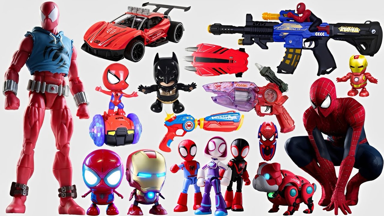 Spider-man pop toy series Unbox,Marvel hero toy figures,pop action dolls,Spider-Man pop toy guns