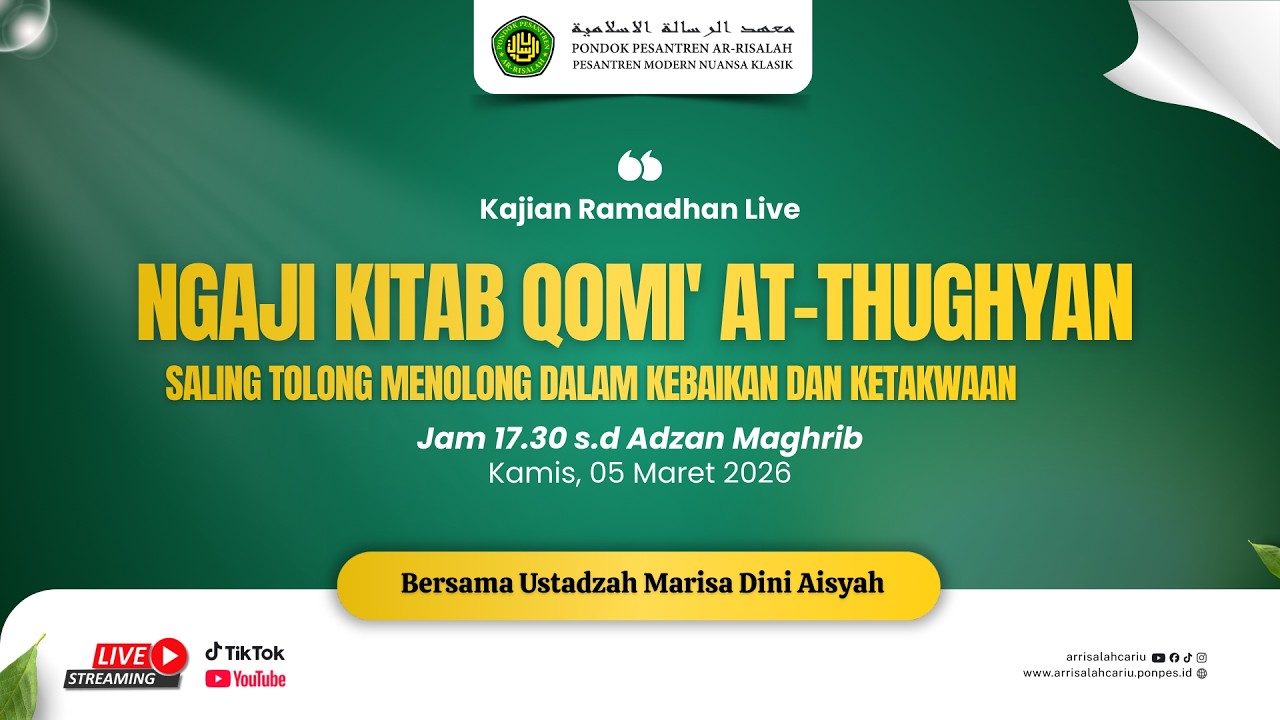 Kajian Sore Ramadhan Kitab Qami' Al-Thughyan | Ponpes Ar-Risalah Cariu