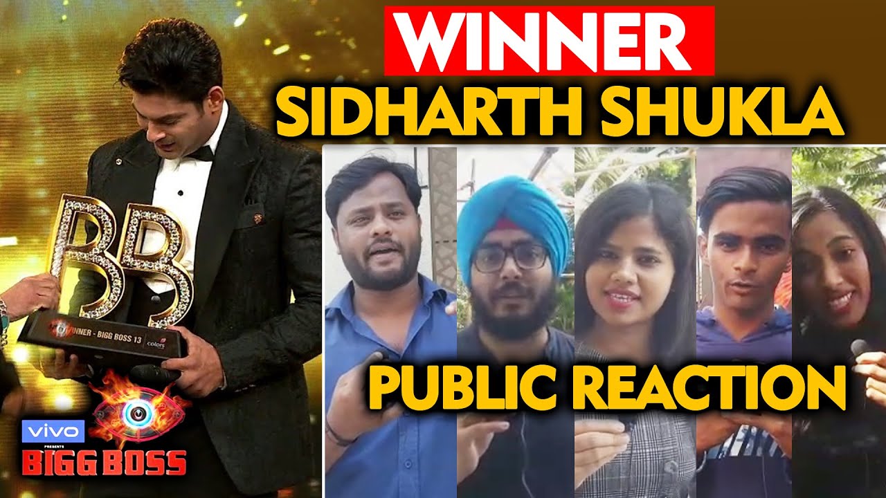 Bigg Boss 13 WINNER Sidharth Shukla | PUBLIC REACTION | BB 13