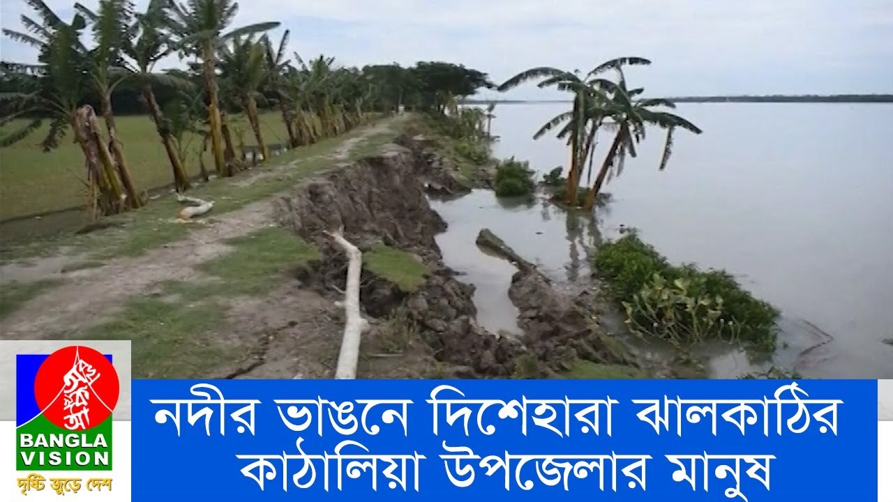 বিষখালী নদীর ভাঙনে দিশেহারা ঝালকাঠির কাঠালিয়া উপজেলার মানুষ