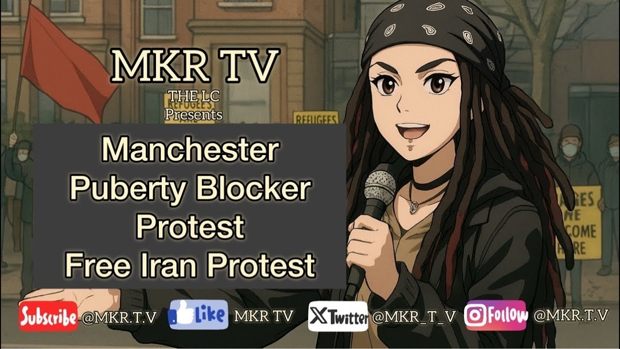 🚨Manchester | Puberty Blocker Protest | FREE IRAN protest | LIVE🚨