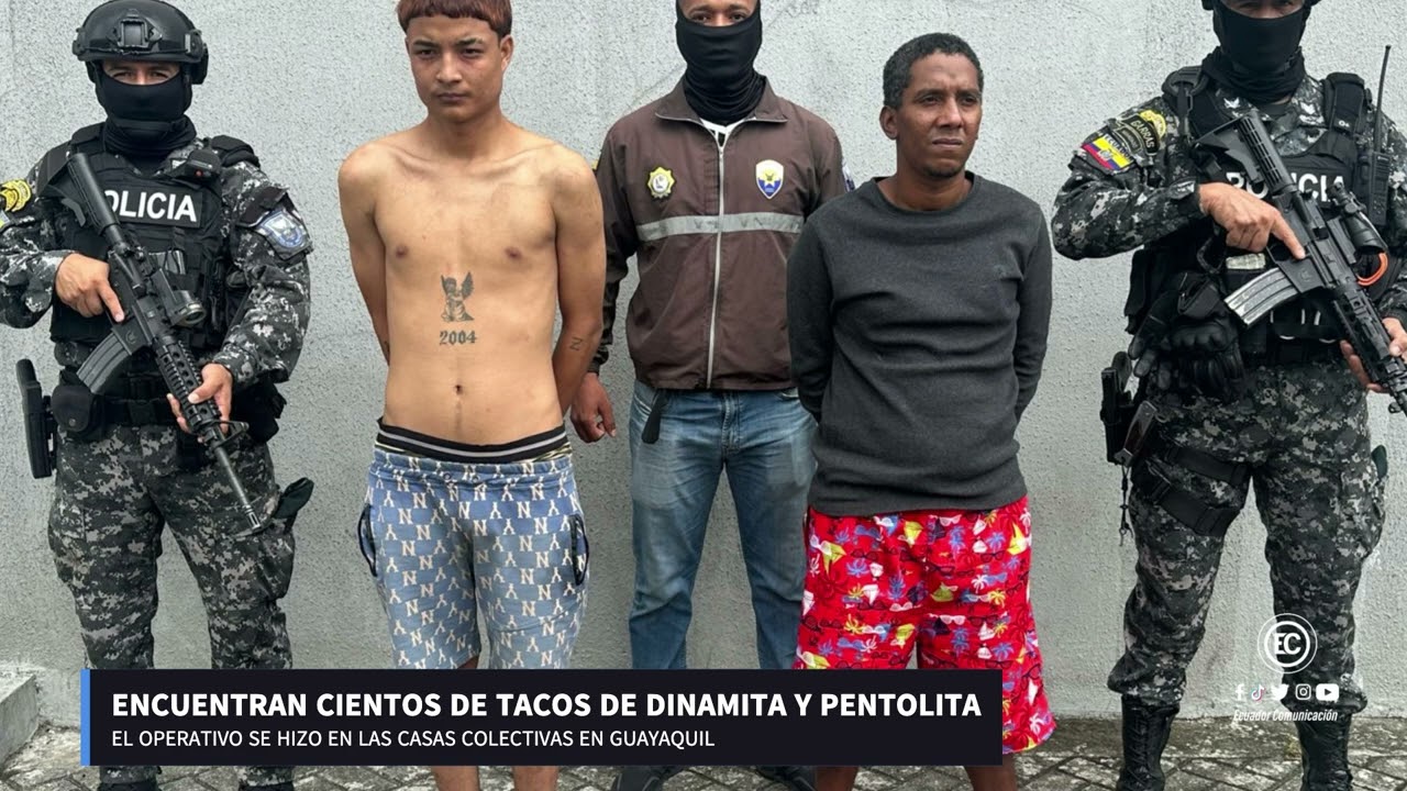 CIENTOS DE TACOS DE DINAMITA FUERON DECOMISADOS DE LAS CASAS COLECTIVAS EN GUAYAQUIL