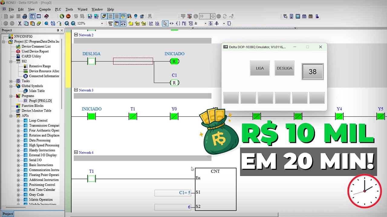 R$10 MIL em 20 Minutos com CLP e IHM!  Veja a Lógica que Criei!