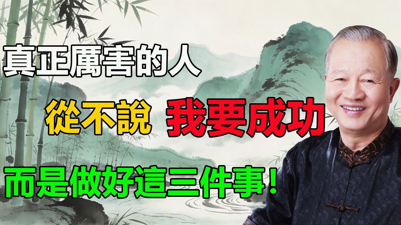 真正厲害的人，從不說“我要成功”，而是做好這三件事！