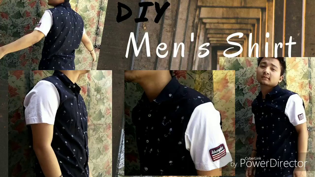 DIY For men, Revamp, Restyle Men's Old Clothes, Upcycle Men's Tshirt,  Thrifted transformation.