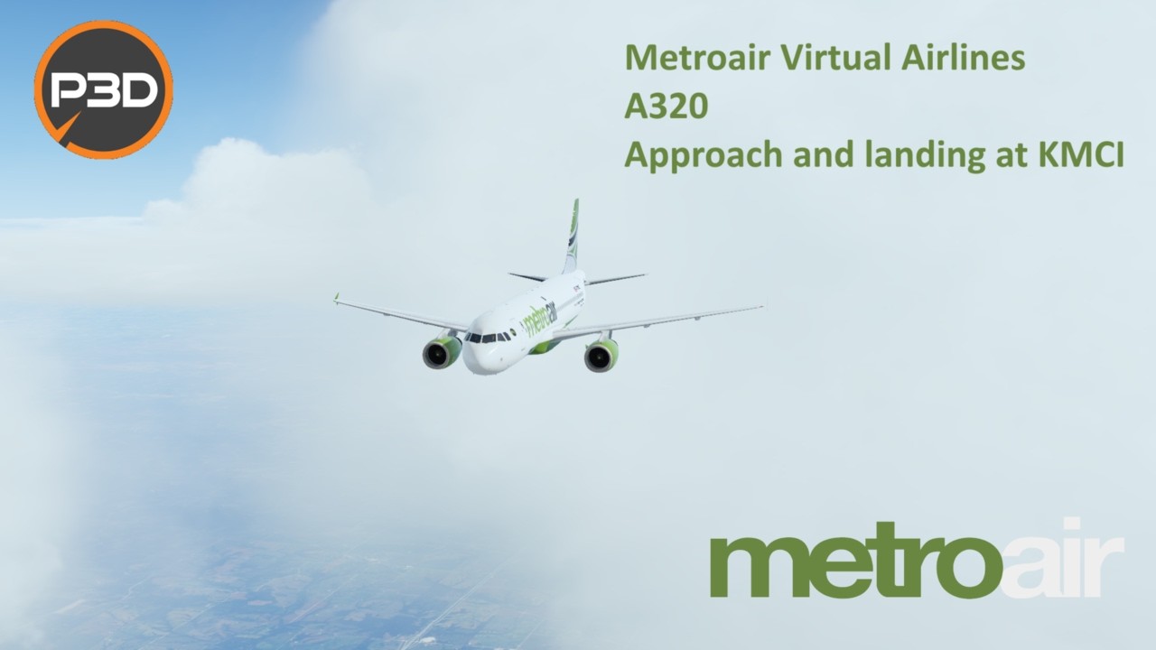 Самолет FSLabs A320 | Виртуальная авиакомпания Metroair | Заход на посадку и приземление в аэропо...