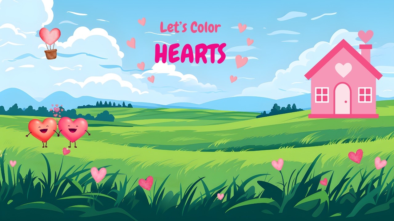 Hearts Coloring | KidsColoring Activities | Peaceful Kids Art | Valentine's Day | Relaxing Kids Song