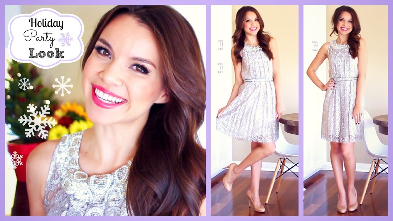 Holiday Party Makeup, Hair & Outfit! ❄ #DIYDecember Day 10