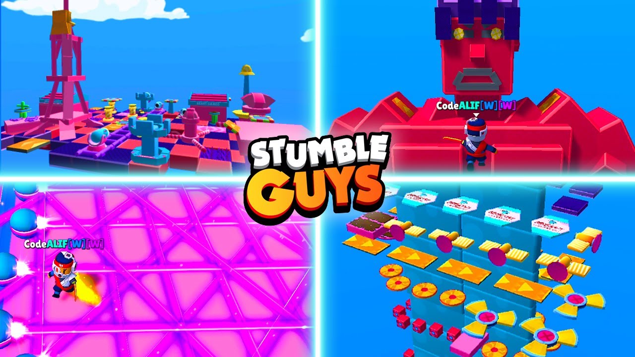 PLAY 13 NEW WORKSHOP PARKOUR MAP STUMBLE GUYS‼️ MR BEAST LASER RED HULK CHESS TOWER OF HELL