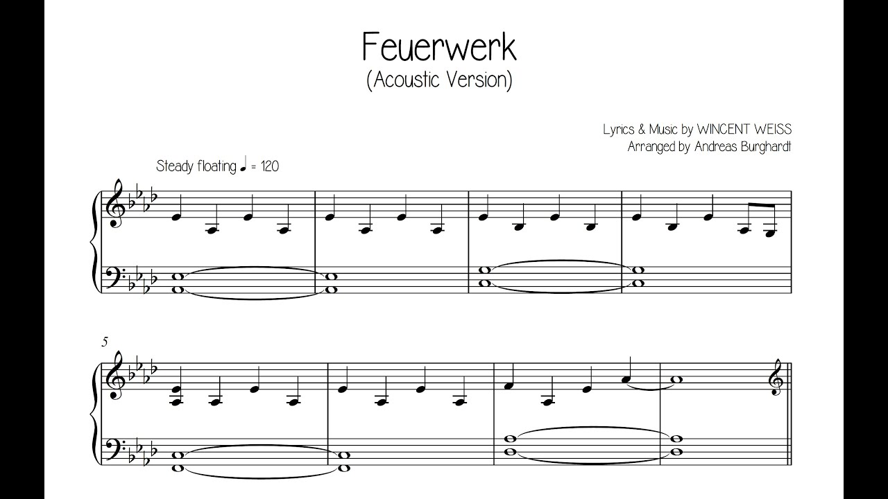 Feuerwerk - Wincent Weiss (Piano Cover)