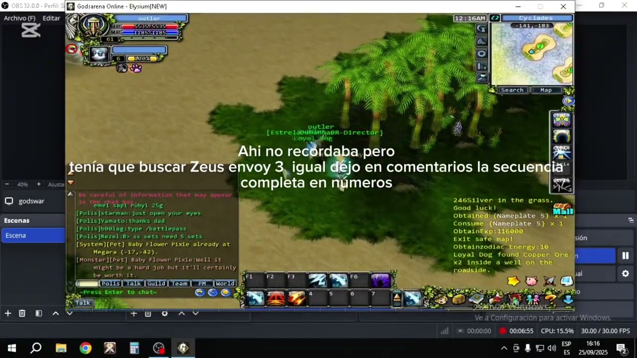 Godswar arena online (3 métodos de subir level diarios) server Elysium 2025 