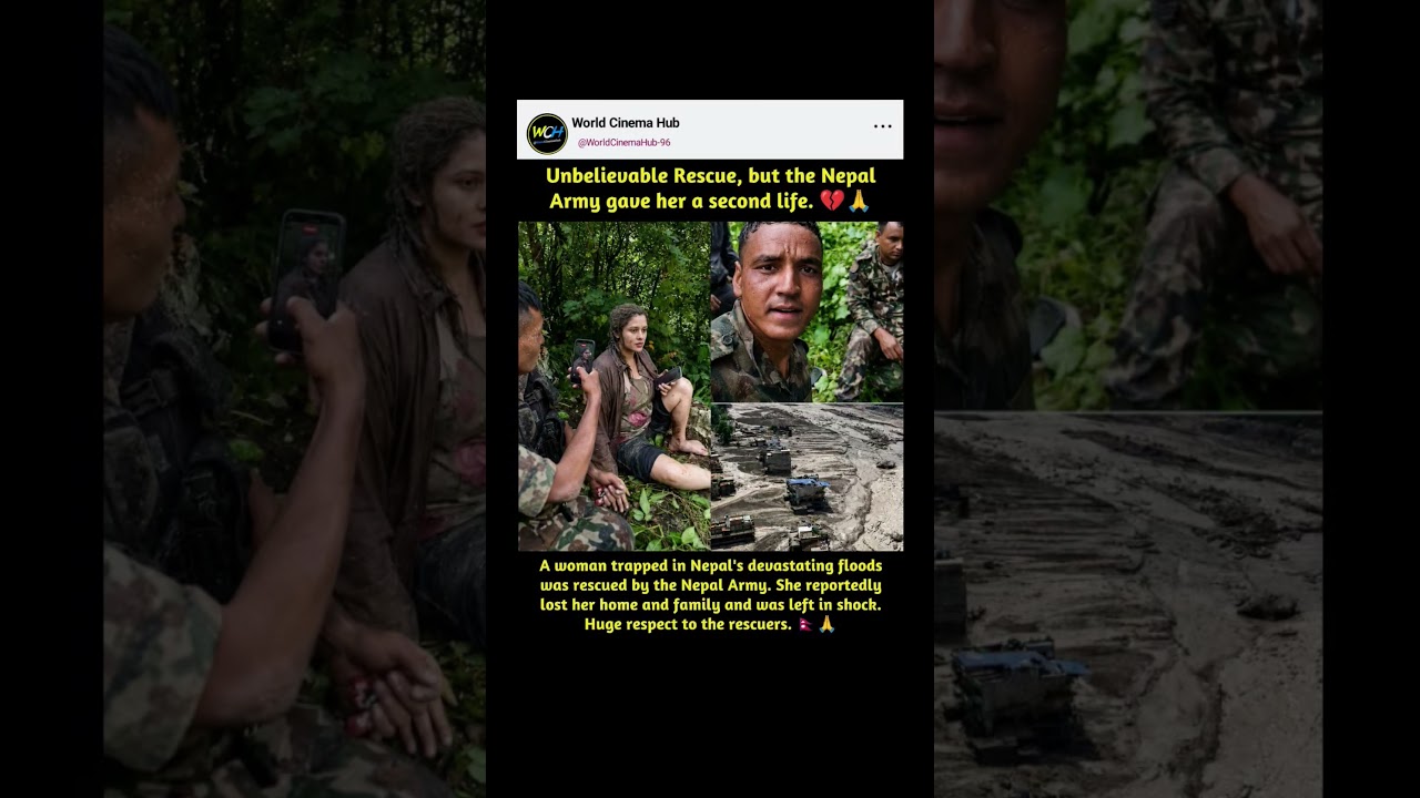 Nepal Army&rsquo;s Unbelievable Rescue Saved Her Life! 🇳🇵💔 #shorts