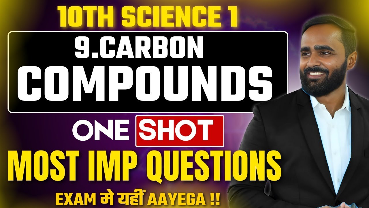 🔴 LIVE |10th Science 1|9.Carbon Compounds|Board Exam 2025|Most Important Questions|Pradeep Sir