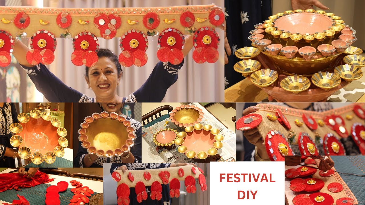 ऐसे सजाओ नवरात्री और दिवाली पर बेकार और सस्ते सामान से , Festival DIY ,Home Decoration from Waste