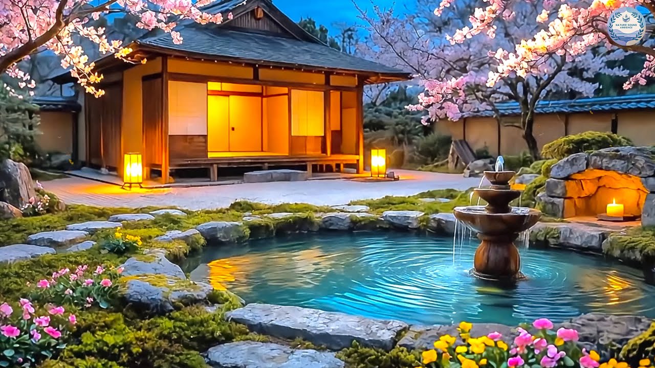 Healing the Soul, Relaxing Music with Bamboo Water Sounds 🍃 Deep Healing to Release Stress