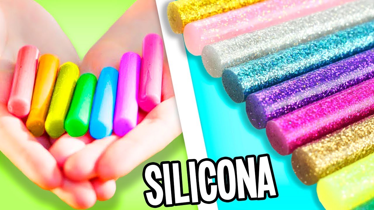 HAZ BARRITAS DE SILICONA DE COLORES EN CASA ❤️ Silicona caliente casera! Manualidades faciles