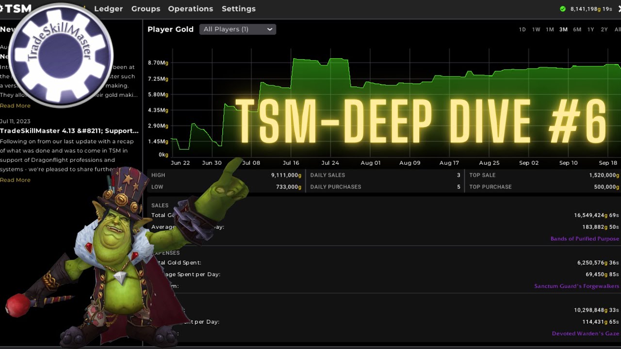TradeSkillMaster Deep Dive 6/8 | Restock Profession Groups with Crafting Operations | TSM Guide