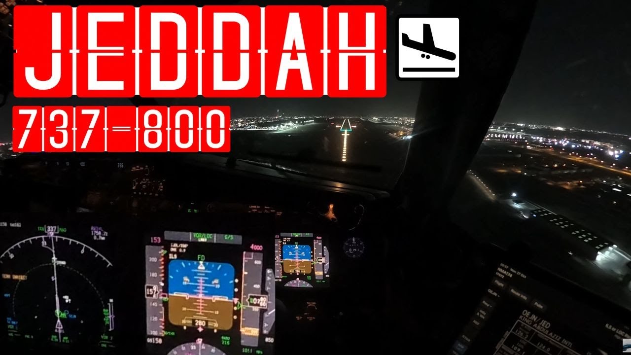 Landing in Jeddah, Saudi Arabia Boeing 737-800