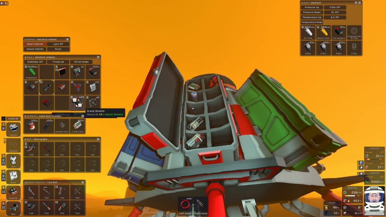 Stationeers Lets Play Venus. Trying not to die during living area set-up