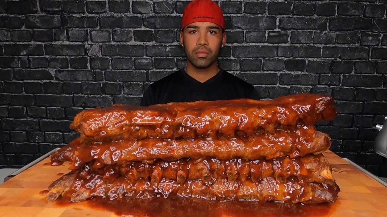 (ASMR) RIBS MUKBANG