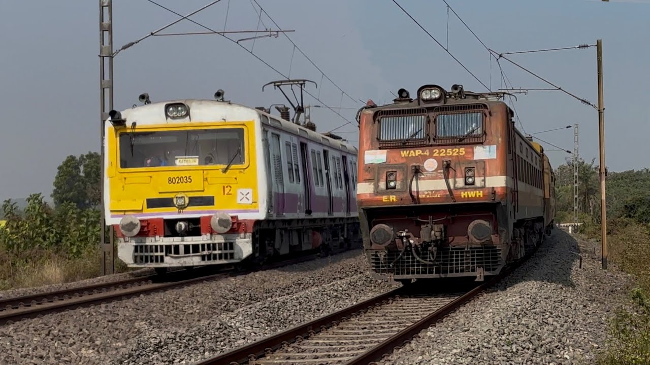 Dangerous Red Monster Wap4 Locomotive Lead Howrah  Express Extremely Throughout 90°Curve