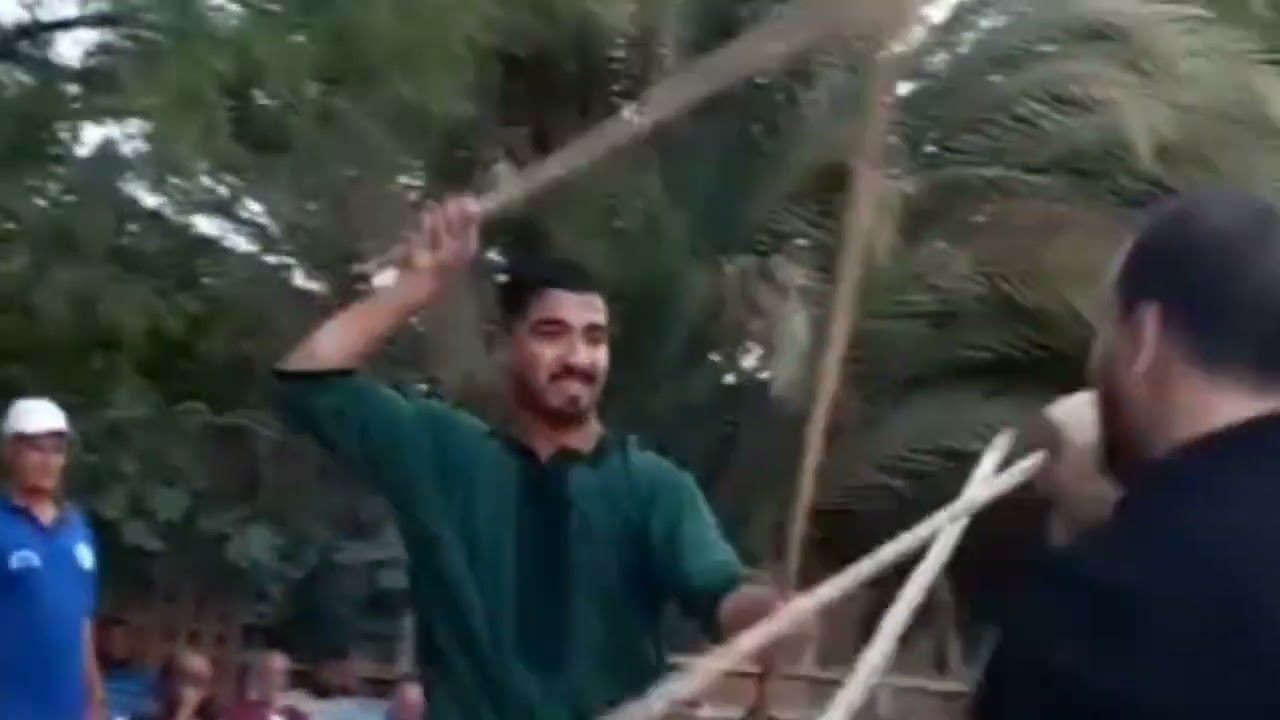 العصا التقليدية مع الشيخ عبد الله في حفل وهران Algérien Traditionnelle Combat Stick Oran