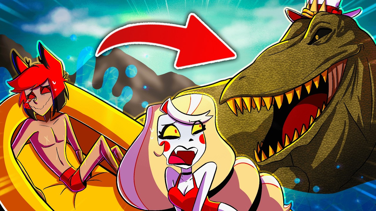 Hazbin Hotel Characters Go to Jurassic World and IT ALL GOES WRONG