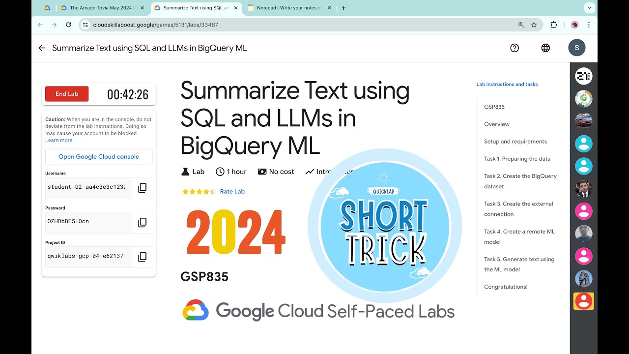 Summarize Text using SQL and LLMs in BigQuery ML || #qwiklabs || #GSP835 ||  [With Explanation🗣️]