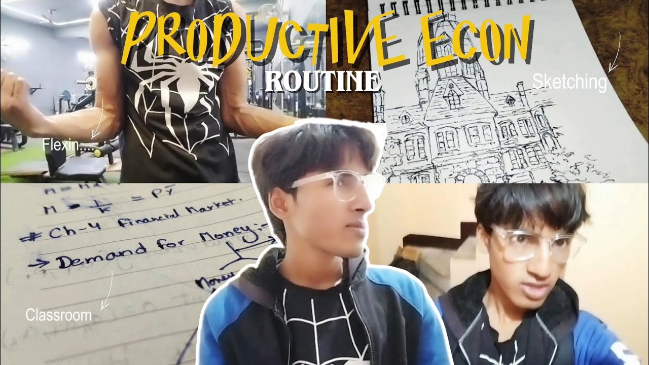 My 17-Hour ECON Routine! Balancing College| Gym| Diet & exam prep!