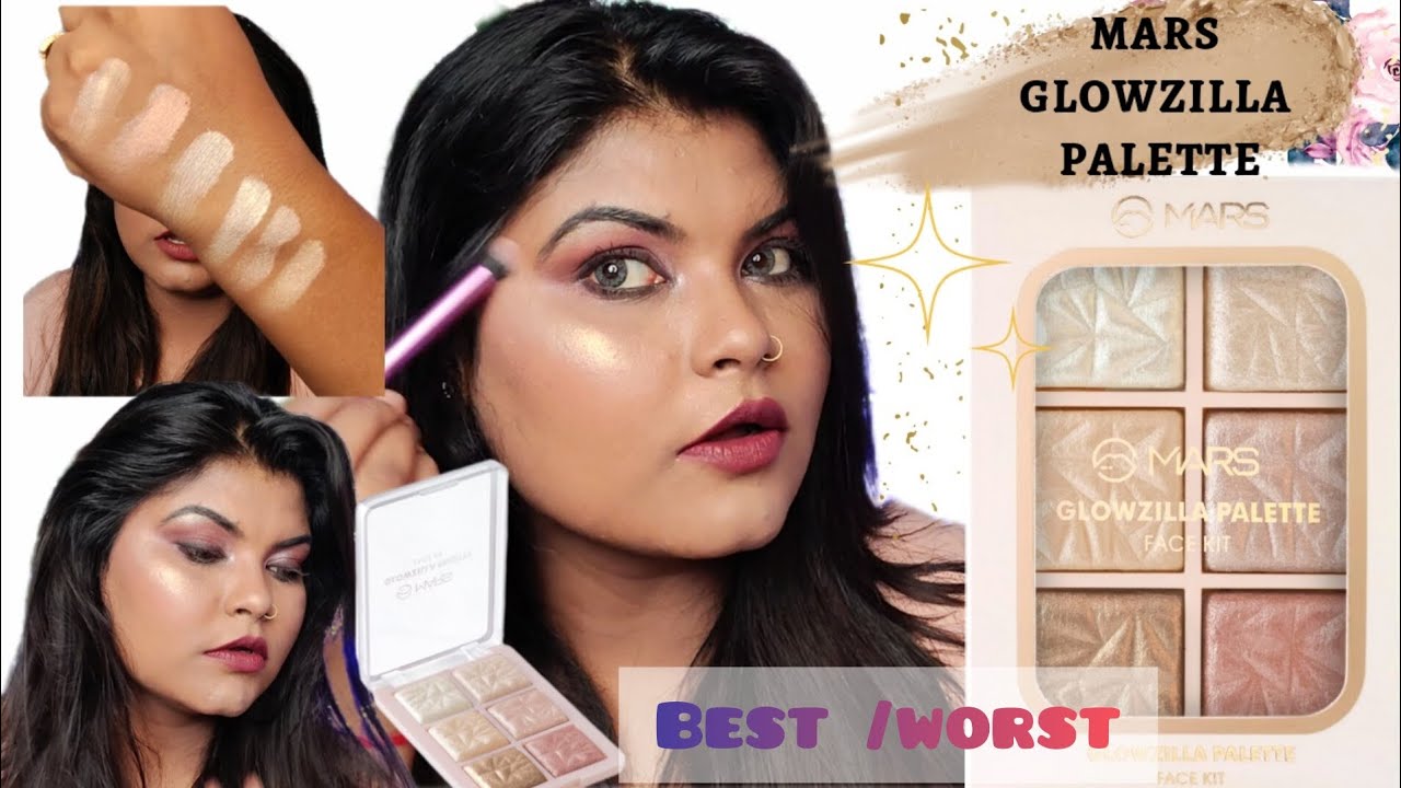 OMG😱 MARS GLOWZILLA HIGHLIGHTER PALLATE /best affordable / shikhasingh #2023  #review #mars