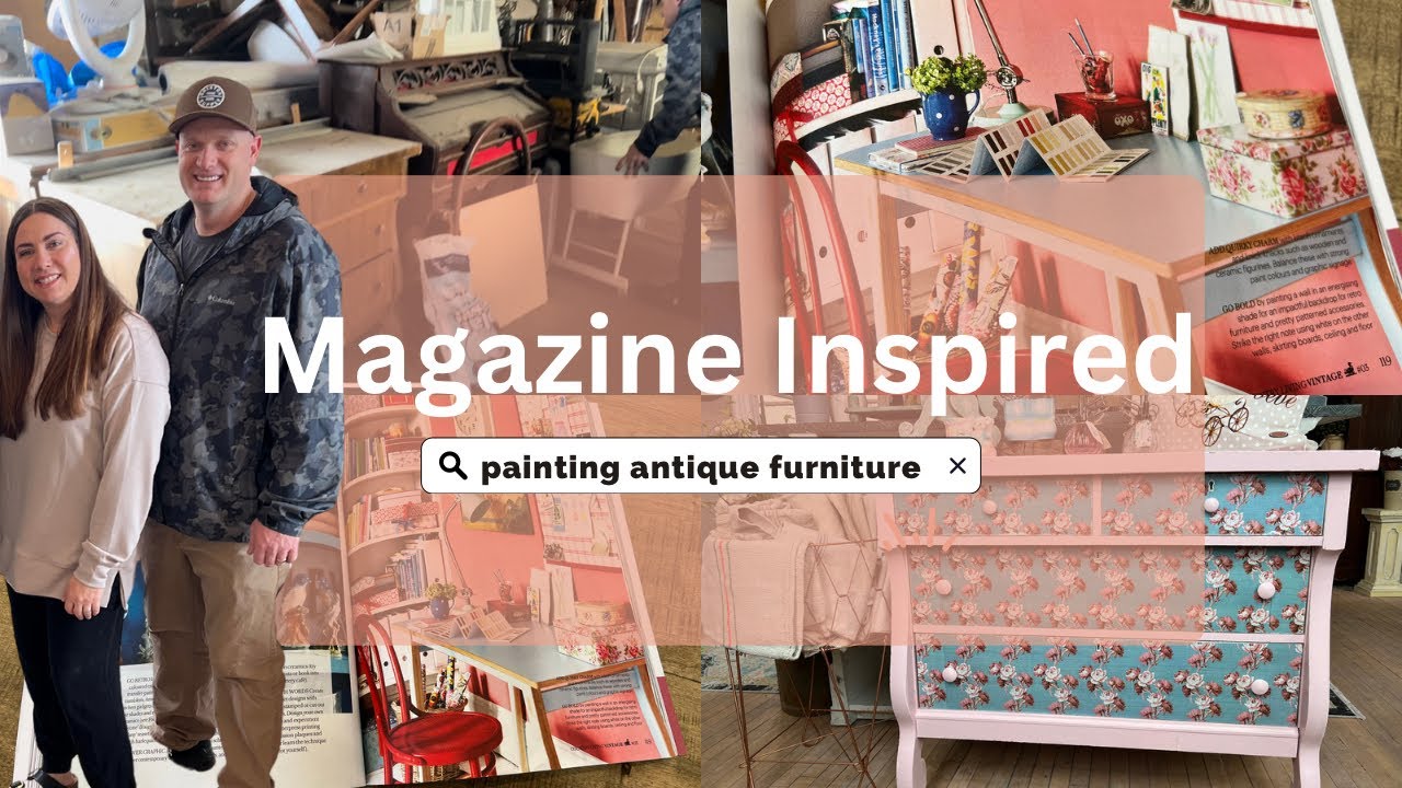 Painting Furniture - Magazine Inspired Look from a $30 thrifted dresser - Primer, Paint & Decoupage