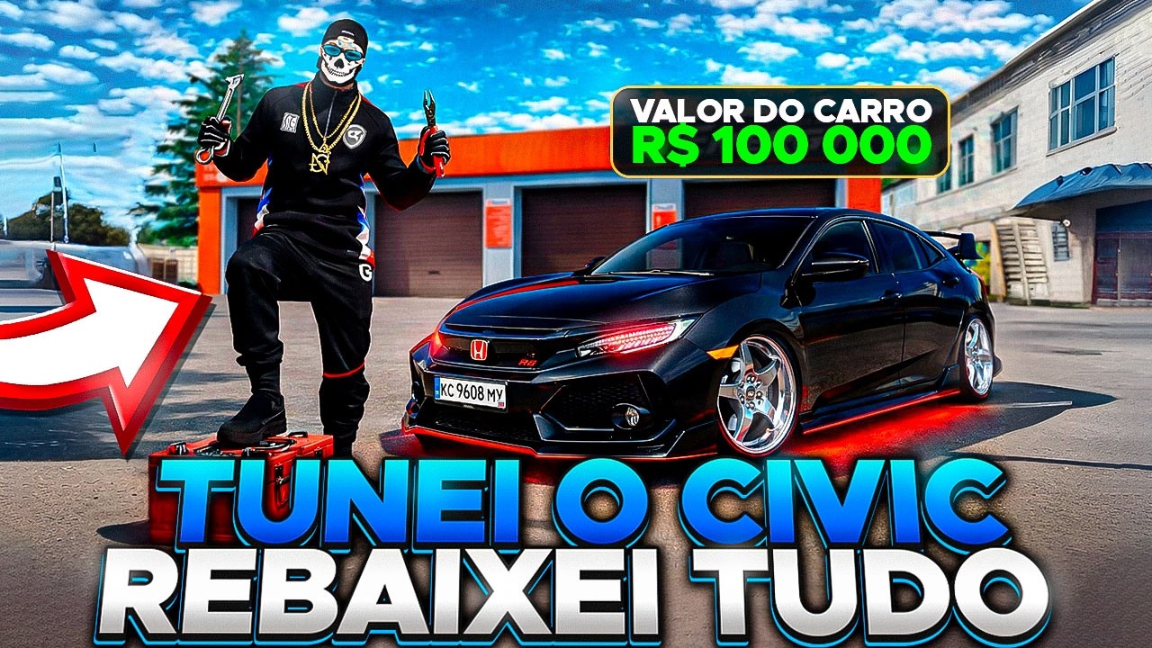 FICOU INCRÍVEL MEU CARRO REBAIXADO! TUNEI TUDO NO LIVE RUSSIA