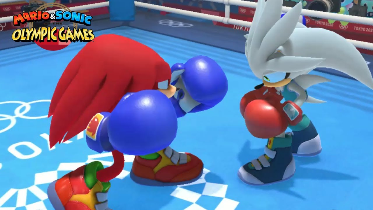 Boxing Hard Mario & Sonic At The Olympic Games Tokyo 2020 Boxing Knuckles Silver Shadow & Sonic Game