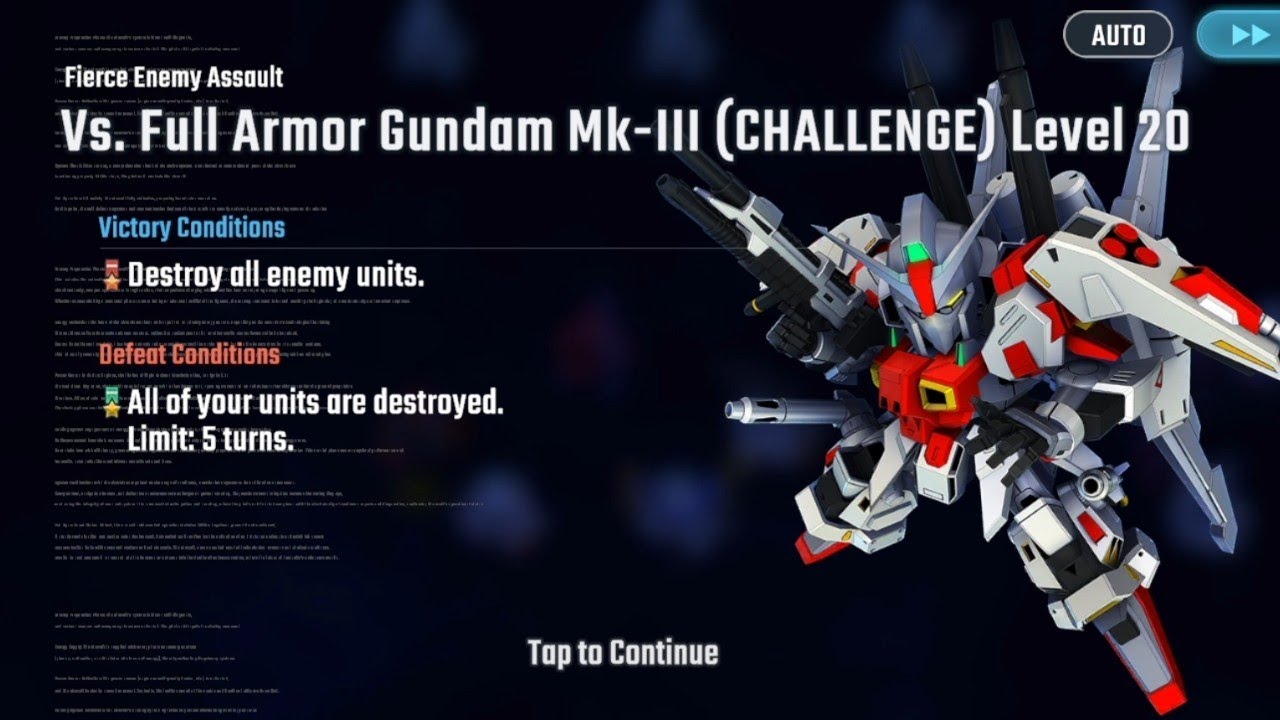 (SD Gundam G Generation Eternal):Full Armor Gundam Mk-III Level 20