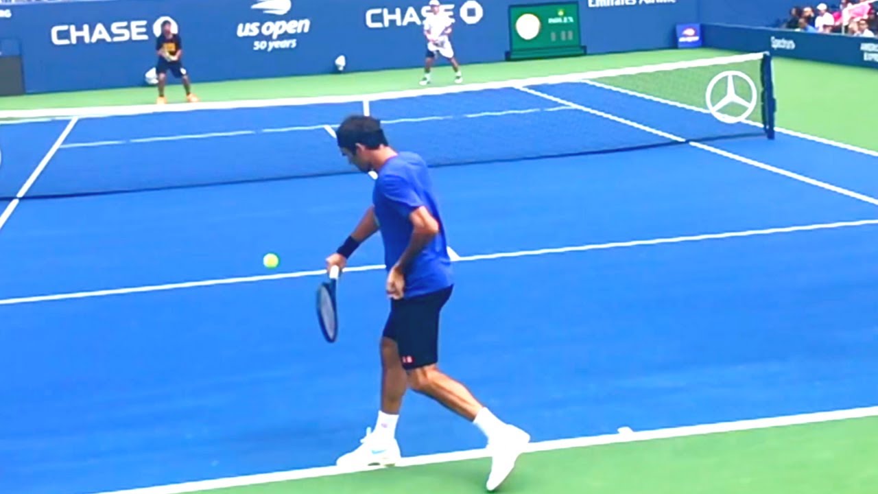 Roger Federer Backhand Slow Motion - ATP Tennis One Handed Backhand Technique